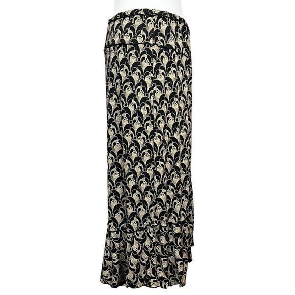 MAX STUDIO Asymmetrical Ruffled Hem Hi-Low Stretch Jersey Maxi Skirt - Picture 4 of 5